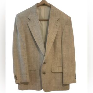 Robert Stock Men’s Linen Silk Chunky Woven Sports jacket Coat 2 Button Ctr 42R
